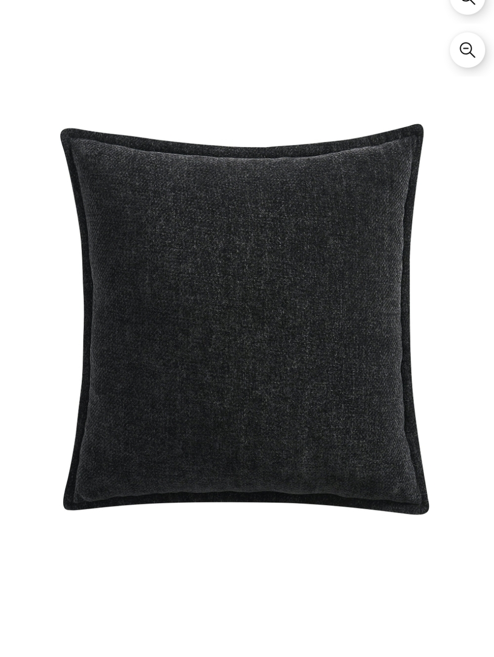 Mainstays 22" x 22" Black Chenille Flange Decorative Pillow